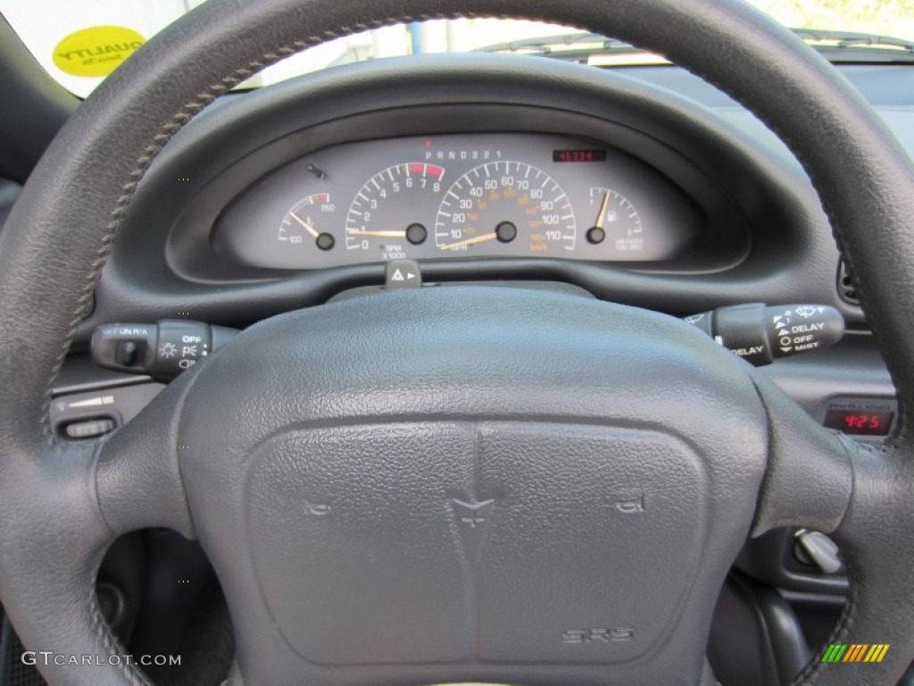 1999 Pontiac Sunfire GT Convertible Graphite Steering Wheel Photo #56499888