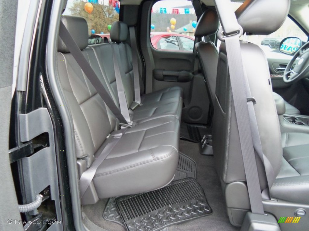 Ebony Interior 2011 Chevrolet Silverado 1500 LTZ Extended Cab 4x4 Photo #56500677