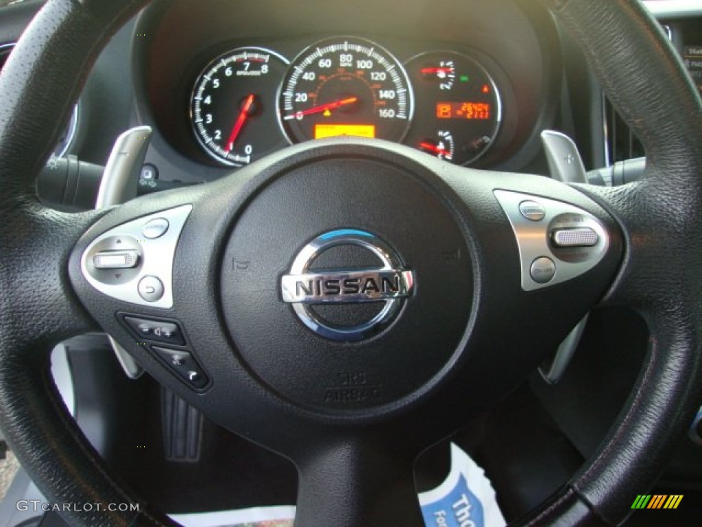 2009 Nissan Maxima 3.5 SV Sport Charcoal Steering Wheel Photo #56500890