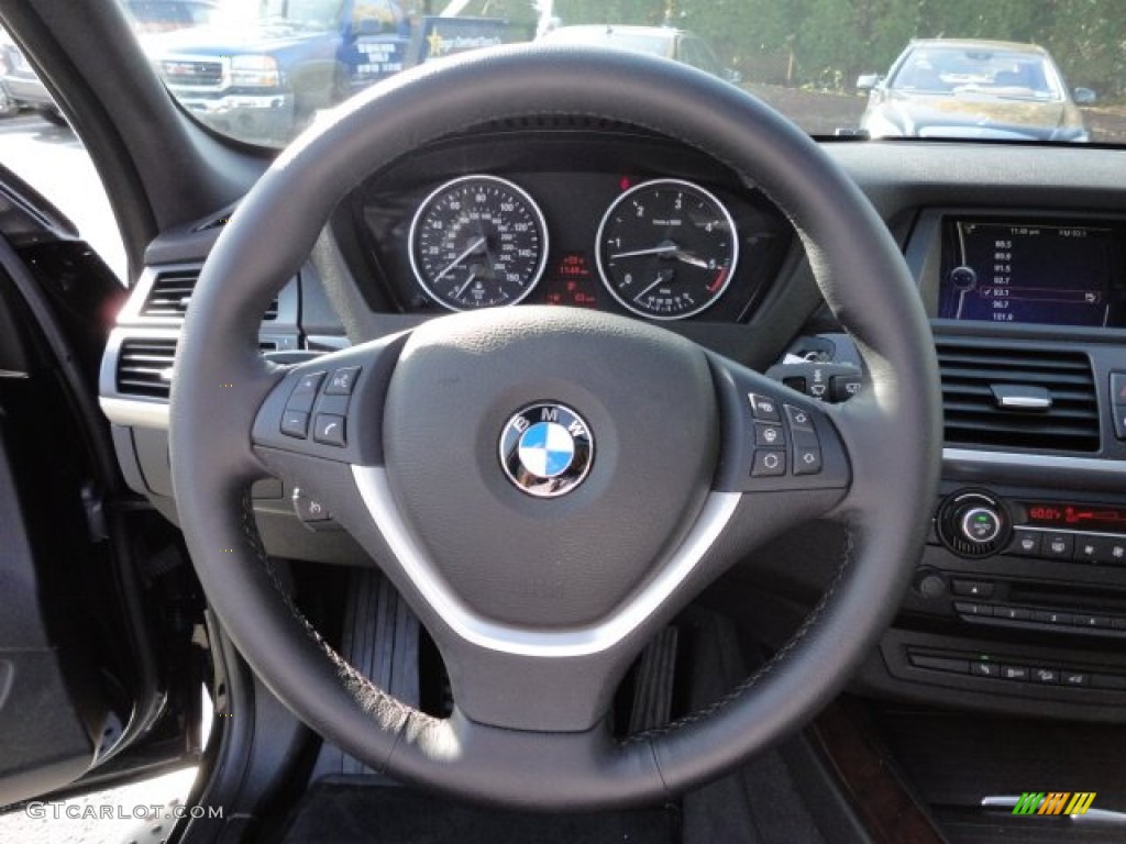 2010 BMW X5 xDrive35d Black Steering Wheel Photo #56501211