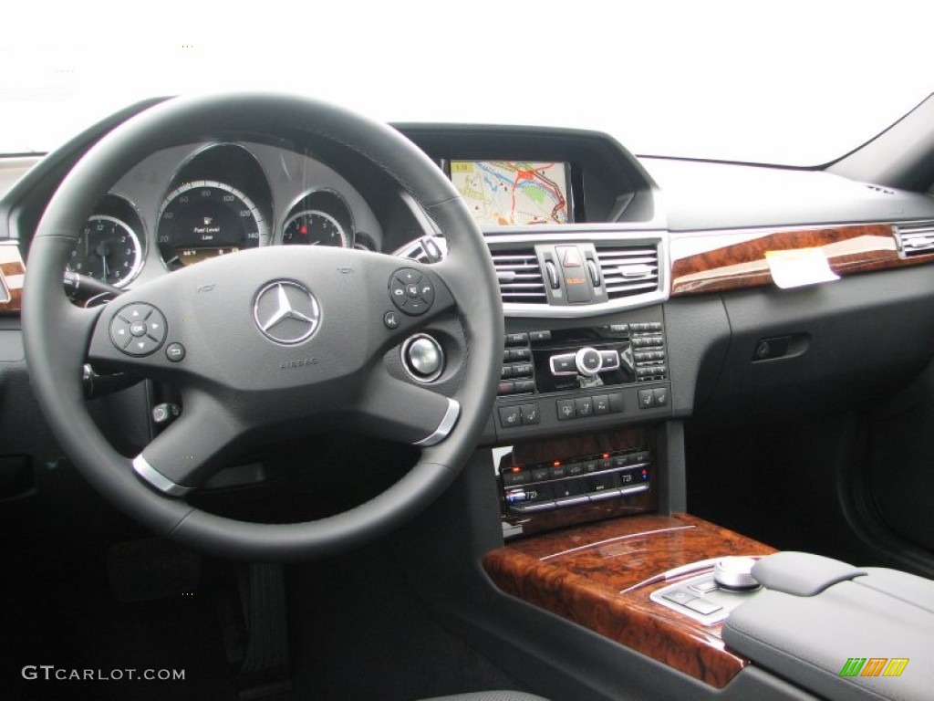 2012 Mercedes-Benz E 550 4Matic Sedan Black Dashboard Photo #56502168