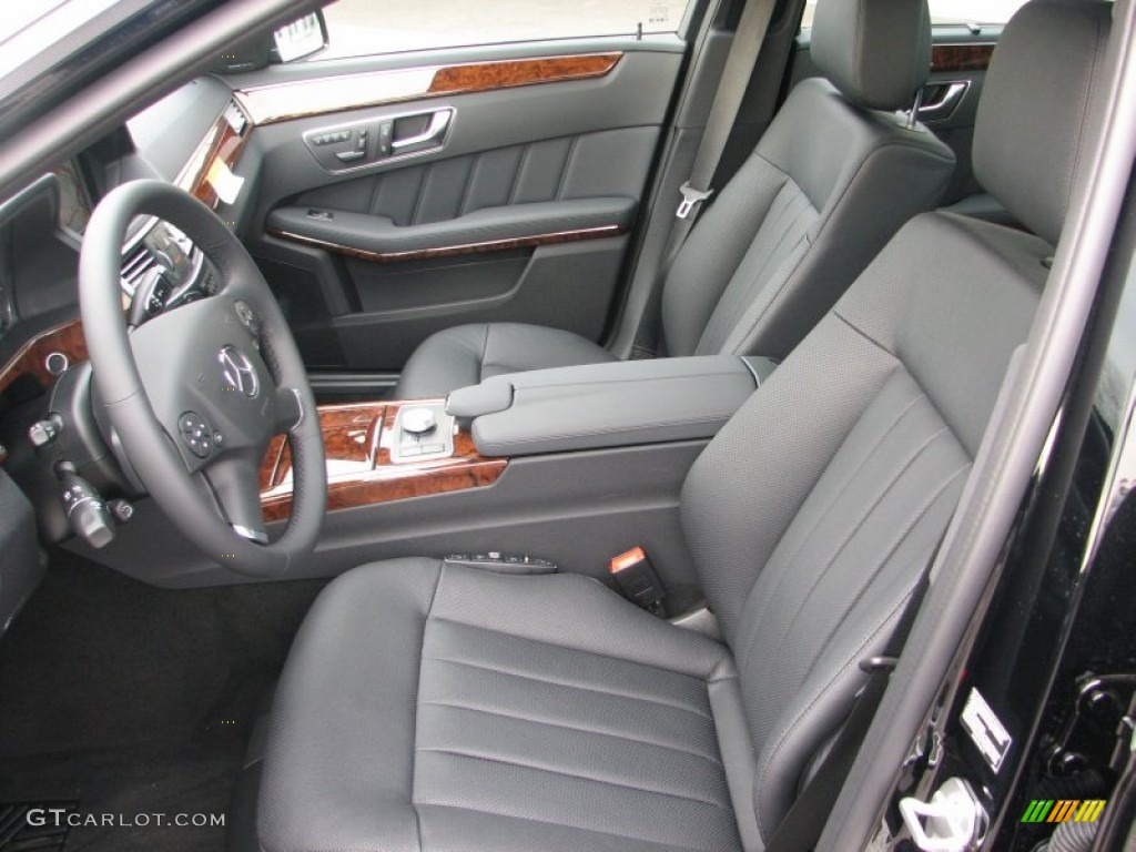 Black Interior 2012 Mercedes-Benz E 550 4Matic Sedan Photo #56502177