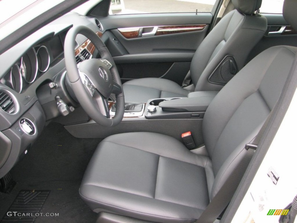 Black Interior 2012 Mercedes-Benz C 300 Luxury 4Matic Photo #56502279