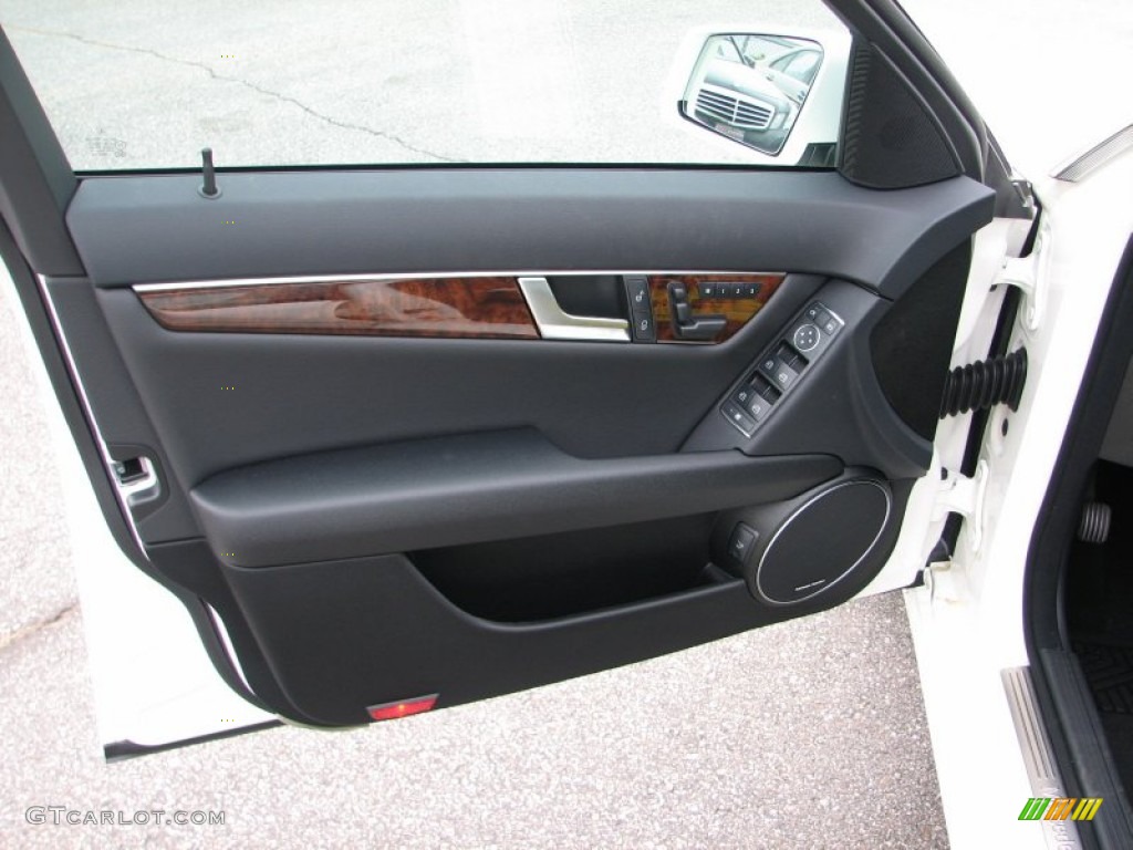 2012 Mercedes-Benz C 300 Luxury 4Matic Black Door Panel Photo #56502922