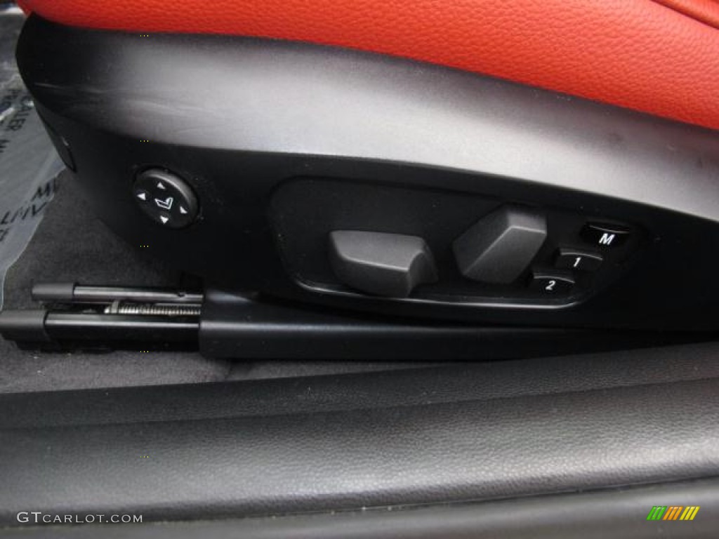 2011 3 Series 335i Coupe - Space Gray Metallic / Coral Red/Black Dakota Leather photo #16