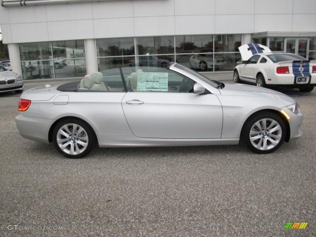 2012 3 Series 328i Convertible - Titanium Silver Metallic / Oyster/Black photo #2