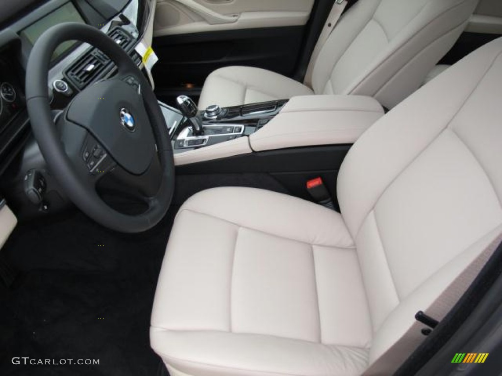 Oyster/Black Interior 2012 BMW 5 Series 535i Sedan Photo #56504553
