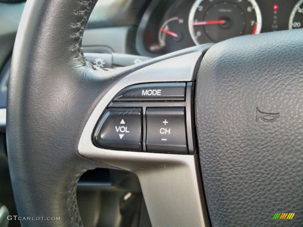 2009 Honda Accord EX-L Sedan Black Steering Wheel Photo #56505087