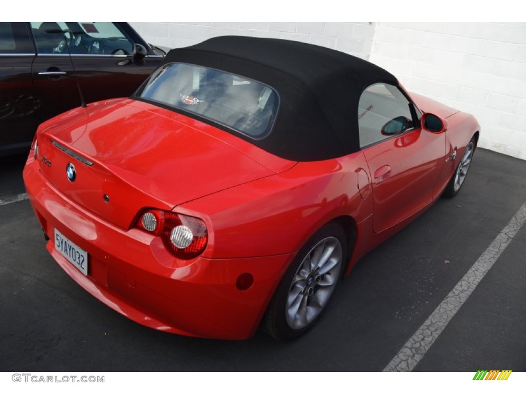 2005 Z4 2.5i Roadster - Bright Red / Black photo #3