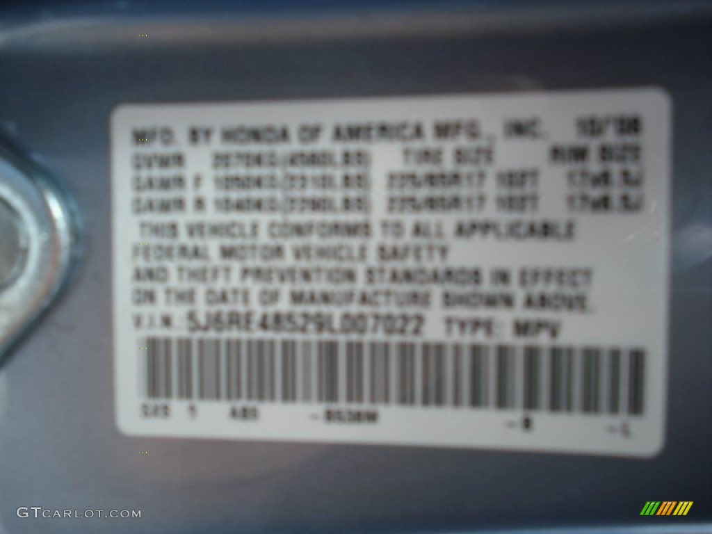2009 CR-V EX 4WD - Glacier Blue Metallic / Gray photo #15