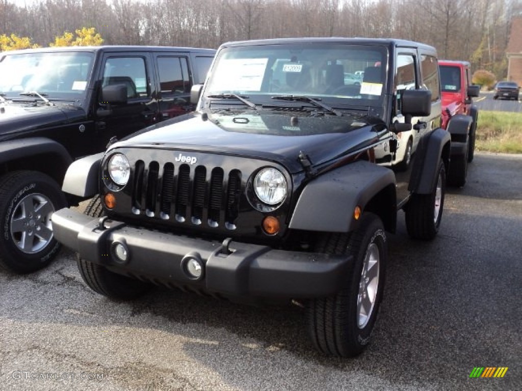 2012 Wrangler Sport S 4x4 - Black / Black photo #1