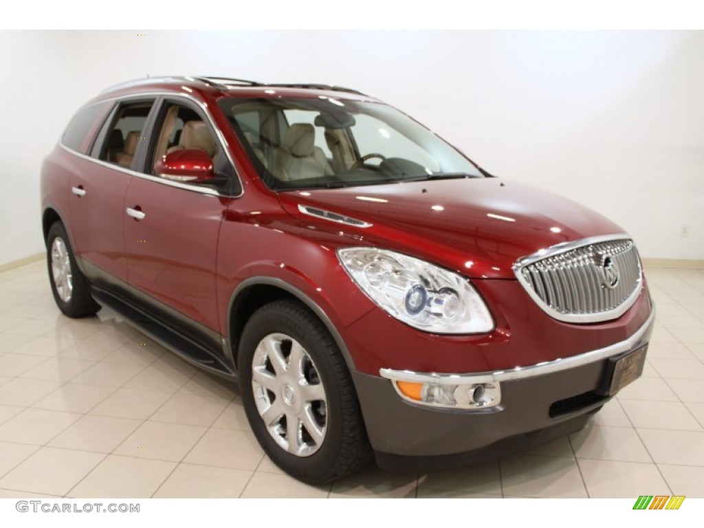 2009 Enclave CXL AWD - Red Jewel Tintcoat / Cocoa/Cashmere photo #1
