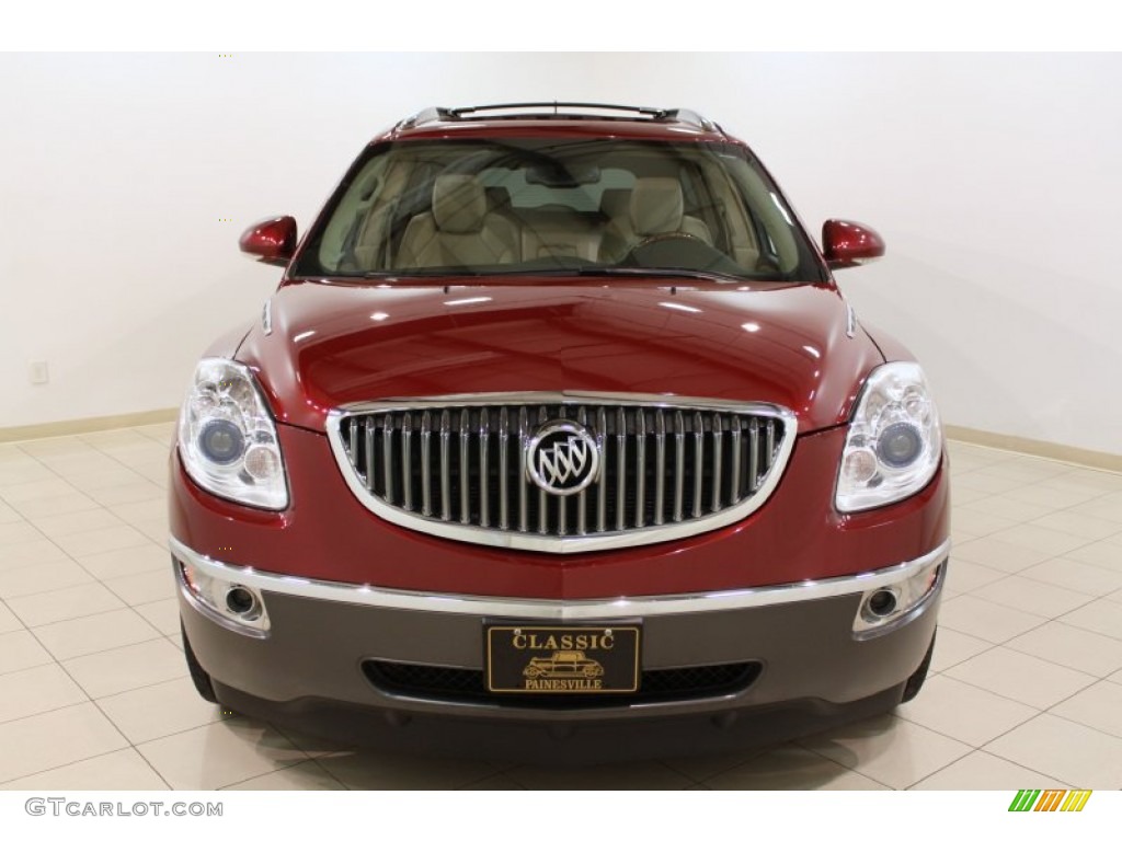 2009 Enclave CXL AWD - Red Jewel Tintcoat / Cocoa/Cashmere photo #2