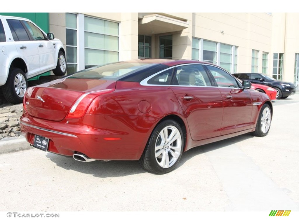 2012 XJ XJL Portfolio - Claret Red Metallic / Cashew/Truffle photo #3