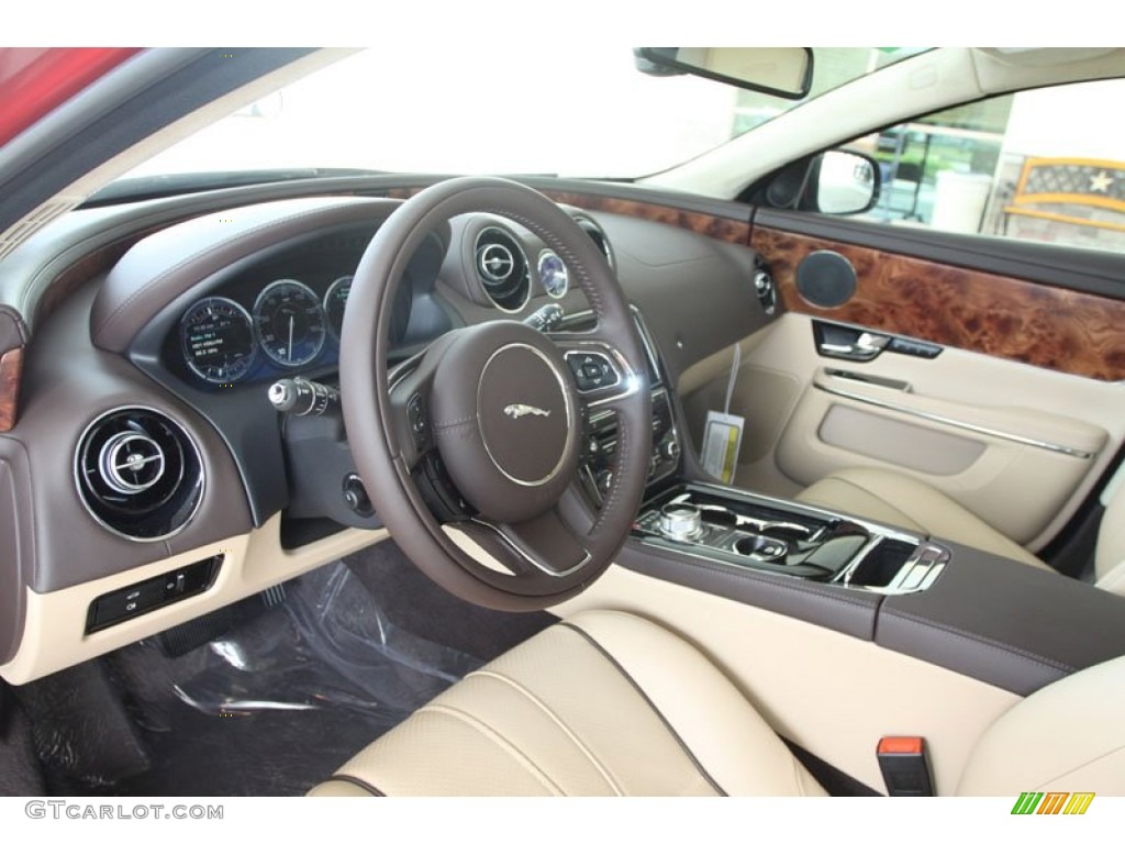 2012 Jaguar XJ XJL Portfolio Cashew/Truffle Dashboard Photo #56514457
