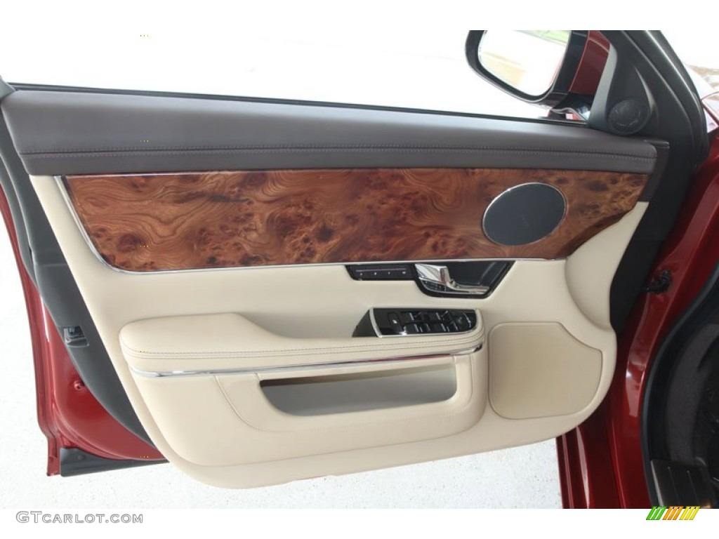 2012 Jaguar XJ XJL Portfolio Cashew/Truffle Door Panel Photo #56514544