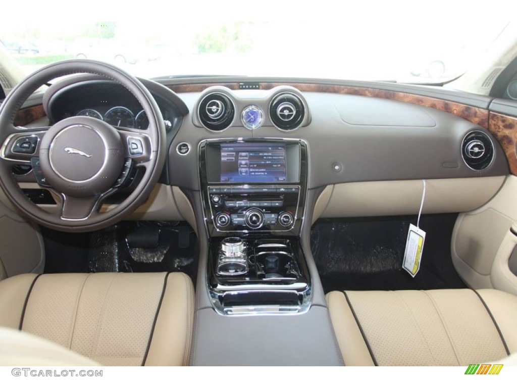 2012 Jaguar XJ XJL Portfolio Cashew/Truffle Dashboard Photo #56514556