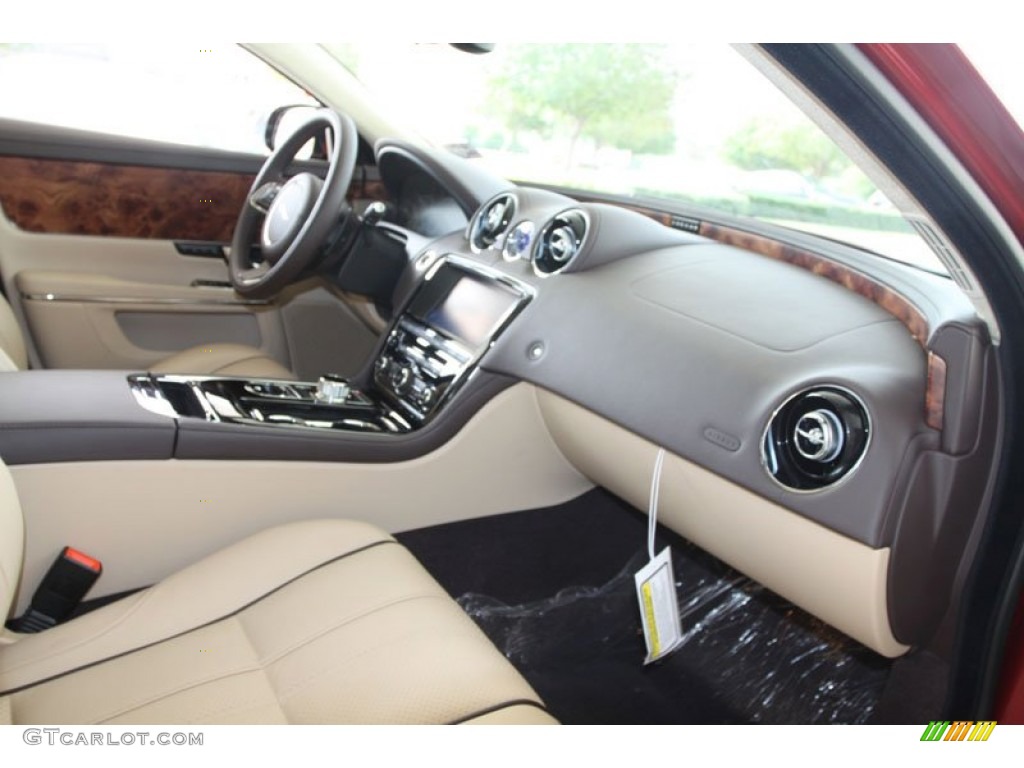 2012 Jaguar XJ XJL Portfolio Cashew/Truffle Dashboard Photo #56514638
