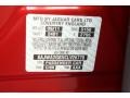 CHN: Claret Red Metallic 2012 Jaguar XJ XJL Portfolio Color Code