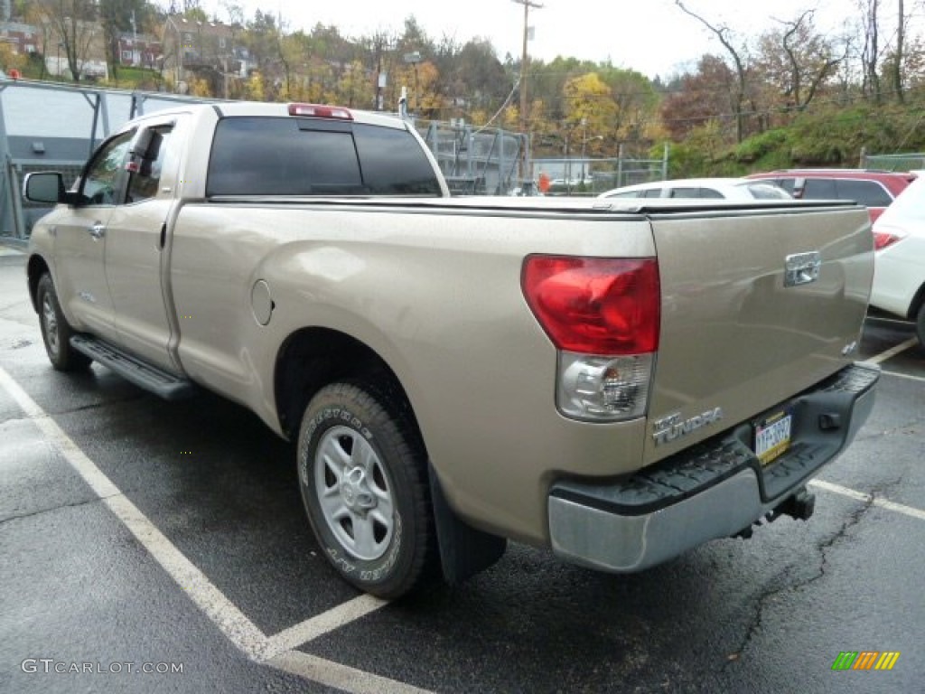 2008 Tundra SR5 Double Cab 4x4 - Desert Sand Mica / Black photo #2