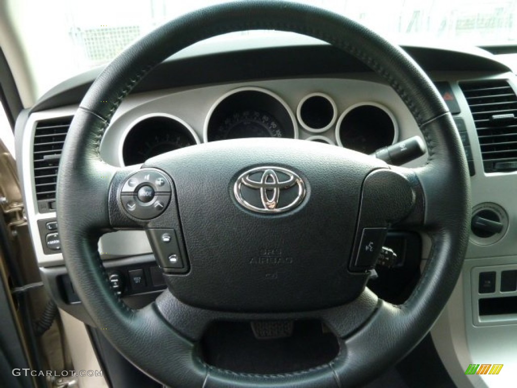 2008 Tundra SR5 Double Cab 4x4 - Desert Sand Mica / Black photo #16