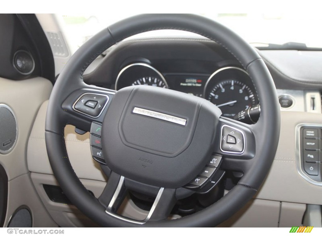 2012 Land Rover Range Rover Evoque Pure Almond/Espresso Steering Wheel Photo #56515339