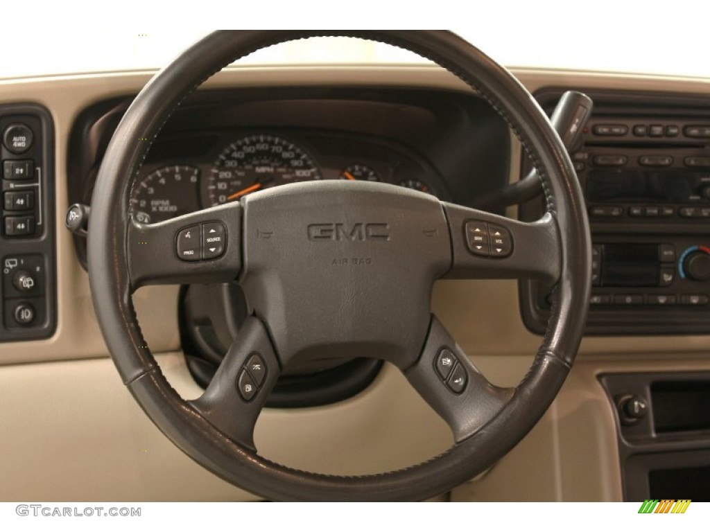 2004 GMC Yukon XL 1500 SLE 4x4 Neutral/Shale Steering Wheel Photo #56515432