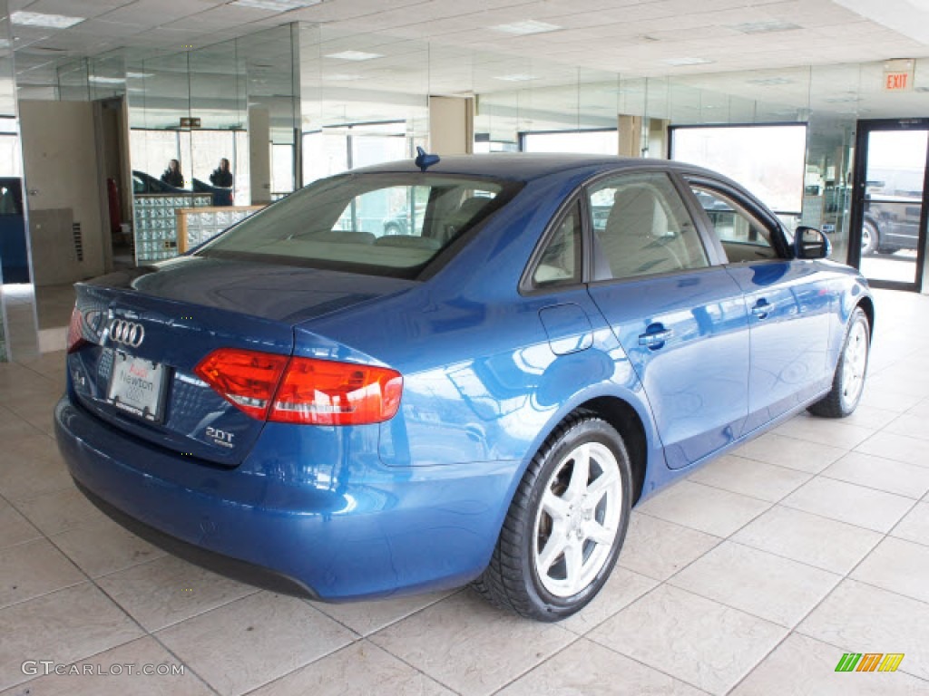 2009 A4 2.0T quattro Sedan - Aruba Blue Pearl Effect / Black photo #3