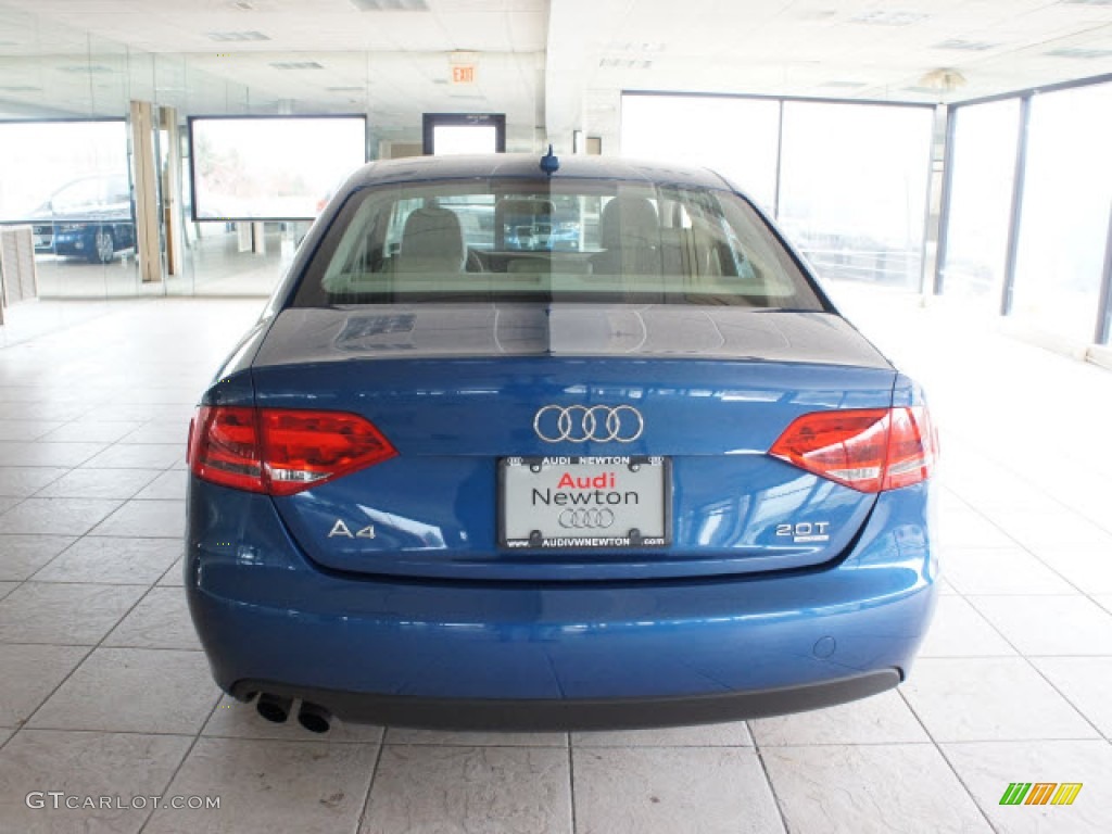 2009 A4 2.0T quattro Sedan - Aruba Blue Pearl Effect / Black photo #6