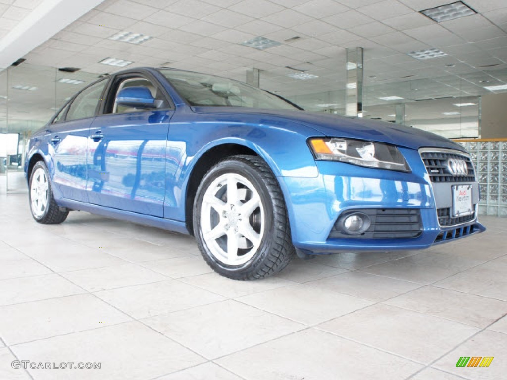 2009 A4 2.0T quattro Sedan - Aruba Blue Pearl Effect / Black photo #10