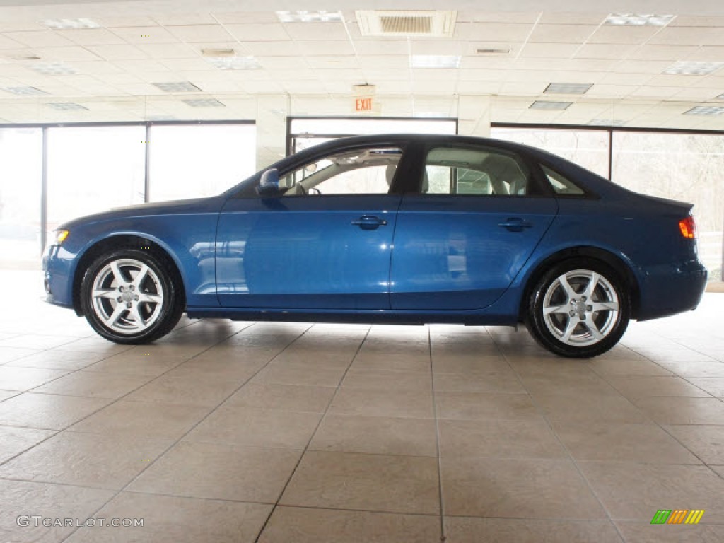 2009 A4 2.0T quattro Sedan - Aruba Blue Pearl Effect / Black photo #13