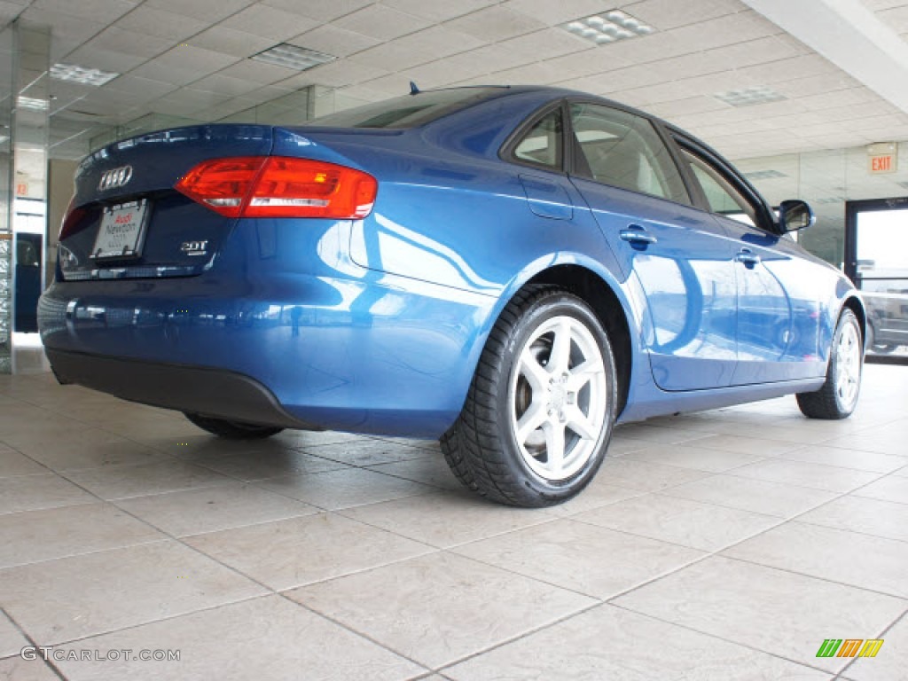 2009 A4 2.0T quattro Sedan - Aruba Blue Pearl Effect / Black photo #16