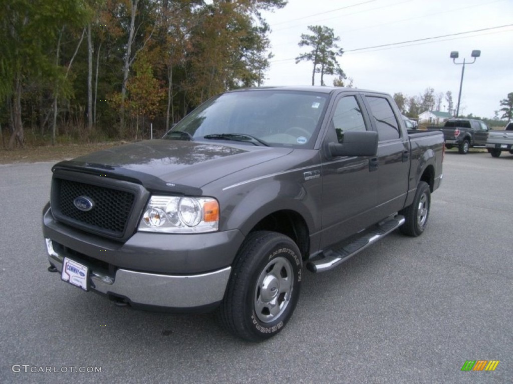 2005 F150 XLT SuperCrew 4x4 - Dark Shadow Grey Metallic / Medium Flint/Dark Flint Grey photo #1