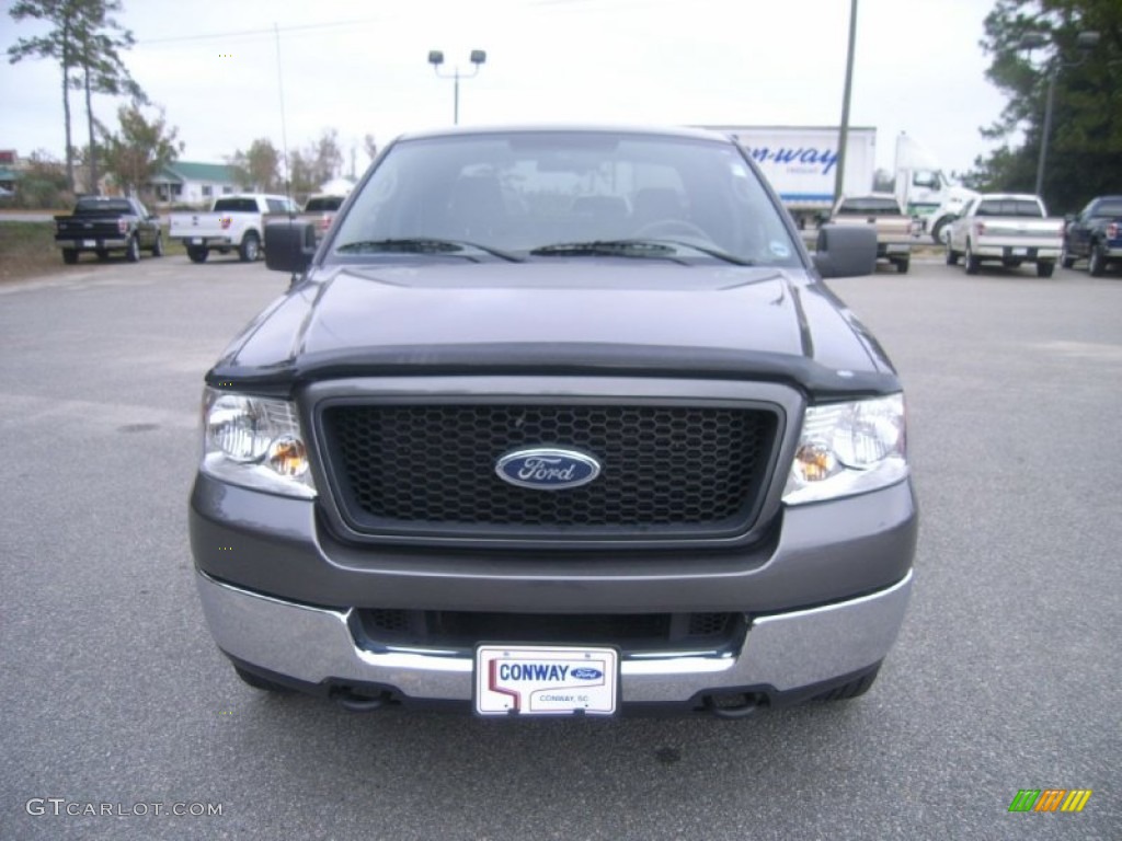 2005 F150 XLT SuperCrew 4x4 - Dark Shadow Grey Metallic / Medium Flint/Dark Flint Grey photo #2