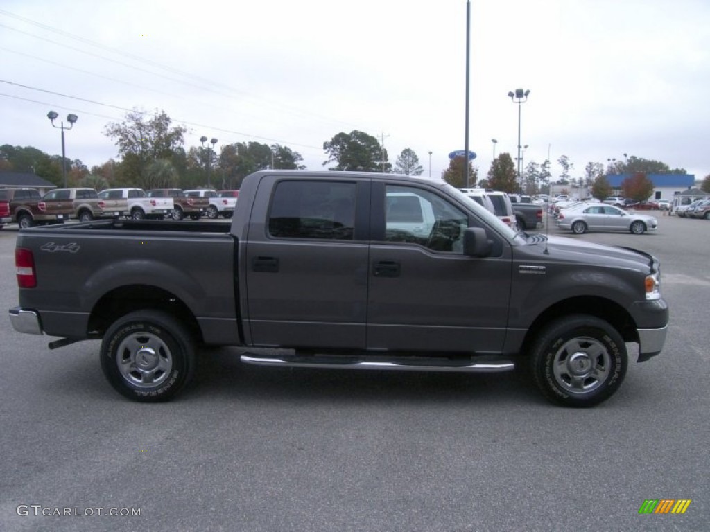 2005 F150 XLT SuperCrew 4x4 - Dark Shadow Grey Metallic / Medium Flint/Dark Flint Grey photo #4