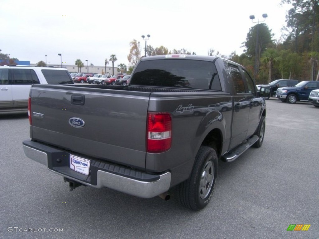 2005 F150 XLT SuperCrew 4x4 - Dark Shadow Grey Metallic / Medium Flint/Dark Flint Grey photo #5