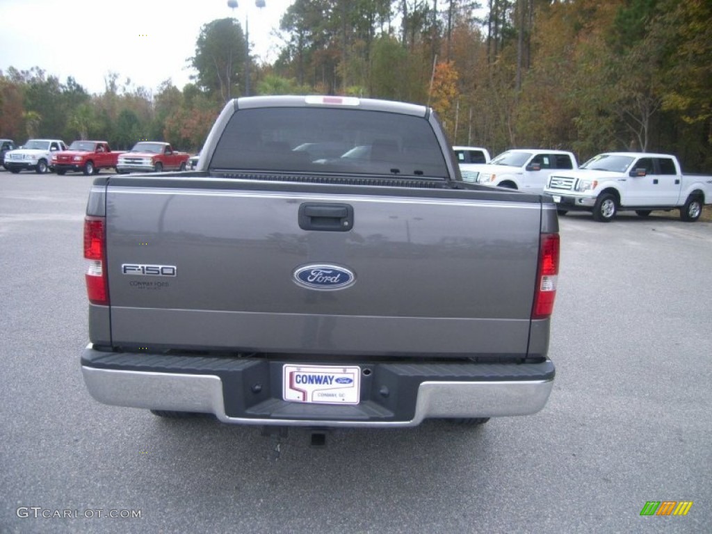 2005 F150 XLT SuperCrew 4x4 - Dark Shadow Grey Metallic / Medium Flint/Dark Flint Grey photo #6