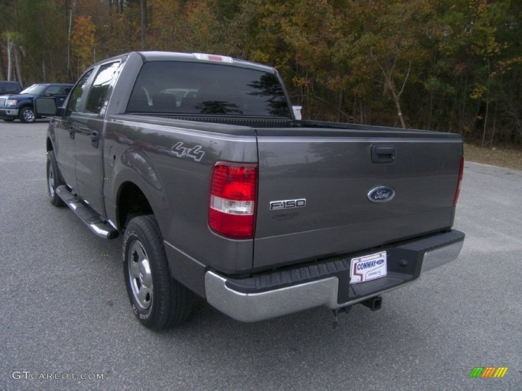 2005 F150 XLT SuperCrew 4x4 - Dark Shadow Grey Metallic / Medium Flint/Dark Flint Grey photo #7