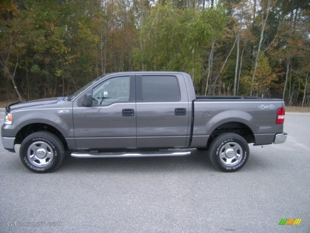 2005 F150 XLT SuperCrew 4x4 - Dark Shadow Grey Metallic / Medium Flint/Dark Flint Grey photo #8