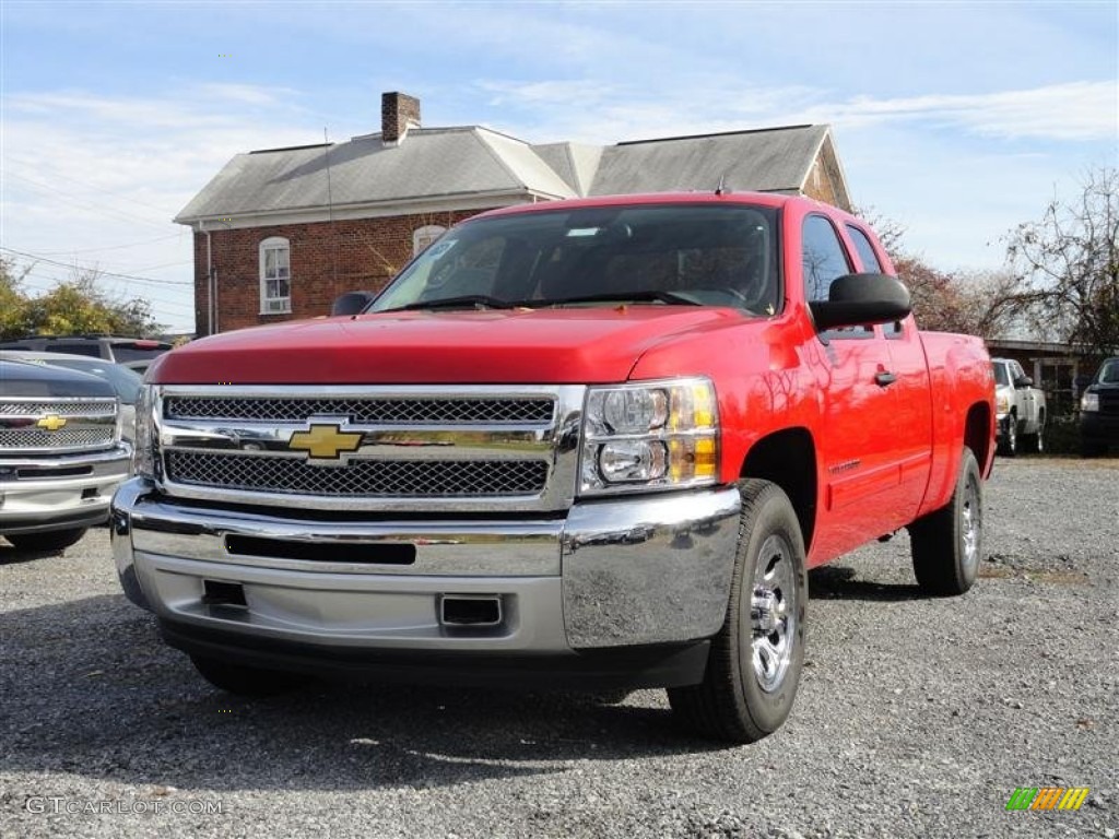 Victory Red 2012 Chevrolet Silverado 1500 LS Extended Cab 4x4 Exterior Photo #56518582