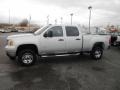 Pure Silver Metallic 2011 GMC Sierra 2500HD Work Truck Crew Cab 4x4 Exterior