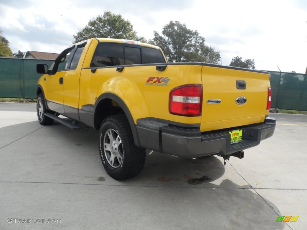 2004 F150 FX4 SuperCab 4x4 - Blazing Yellow / Black/Medium Flint photo #5