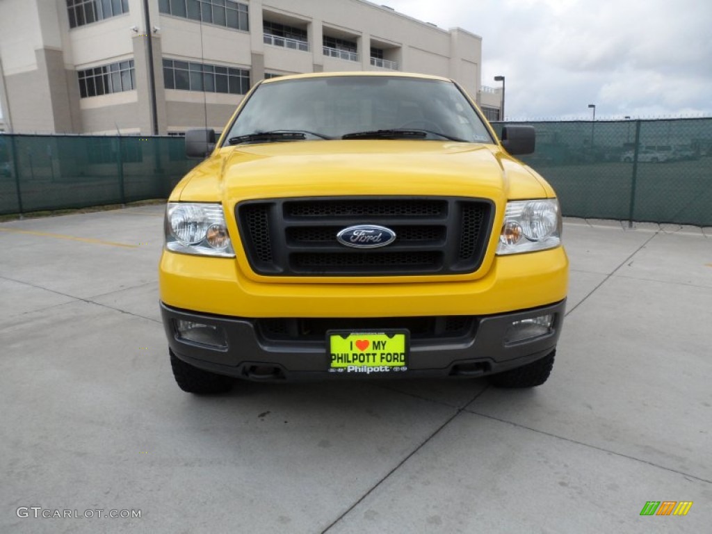 2004 F150 FX4 SuperCab 4x4 - Blazing Yellow / Black/Medium Flint photo #8