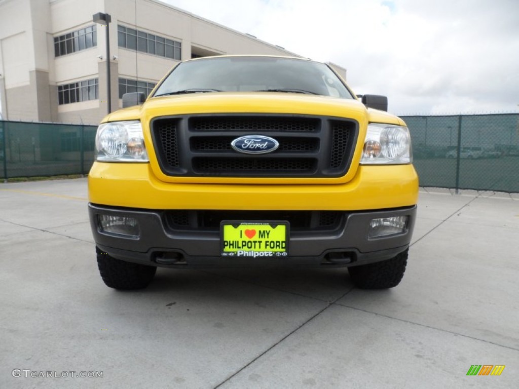 2004 F150 FX4 SuperCab 4x4 - Blazing Yellow / Black/Medium Flint photo #9