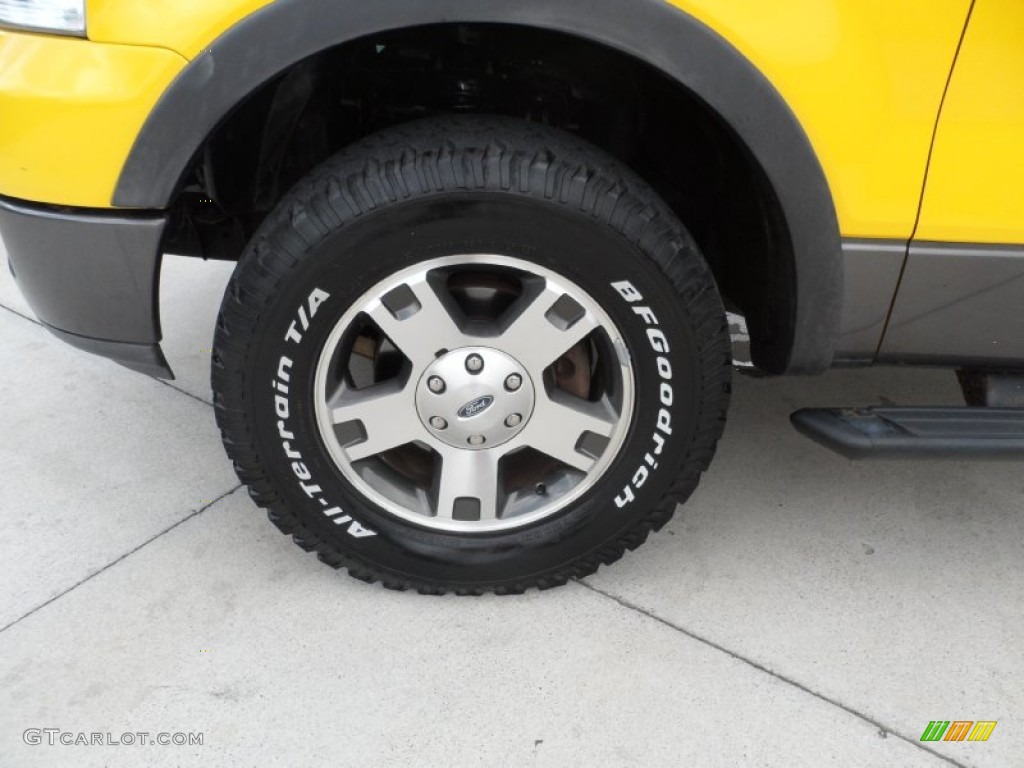 2004 F150 FX4 SuperCab 4x4 - Blazing Yellow / Black/Medium Flint photo #12