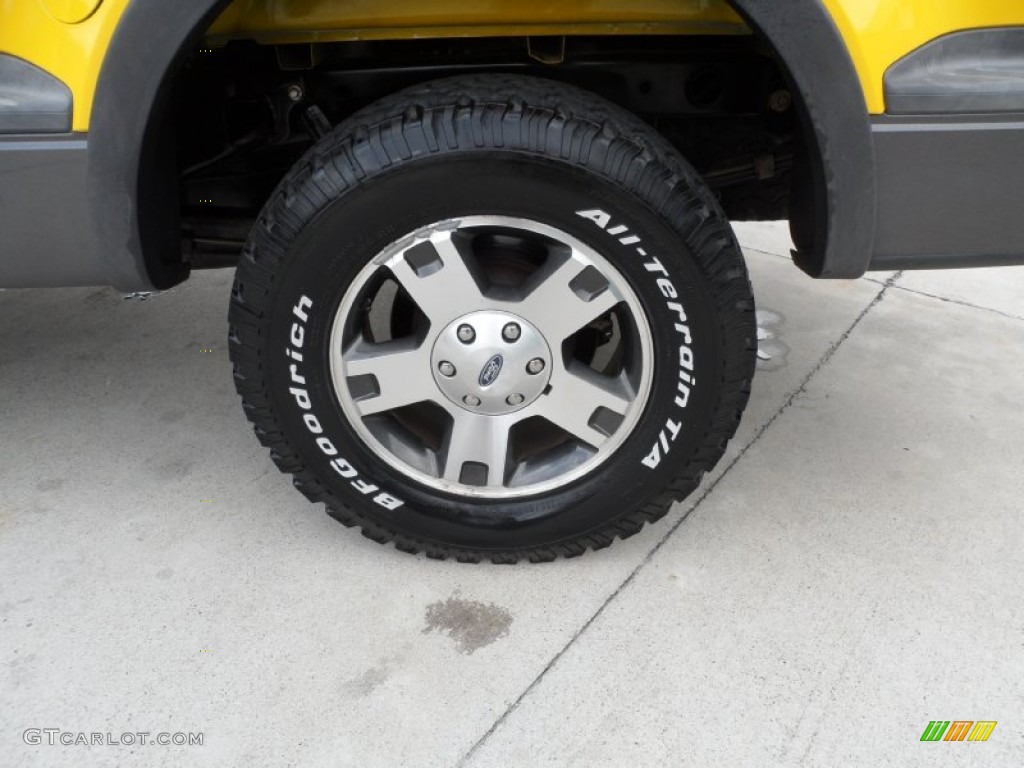 2004 F150 FX4 SuperCab 4x4 - Blazing Yellow / Black/Medium Flint photo #13