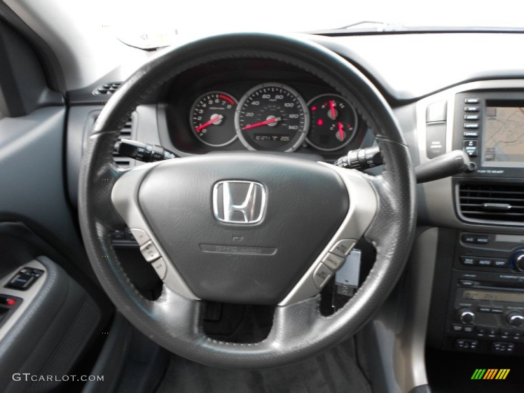 2006 Honda Pilot EX-L Gray Steering Wheel Photo #56521135