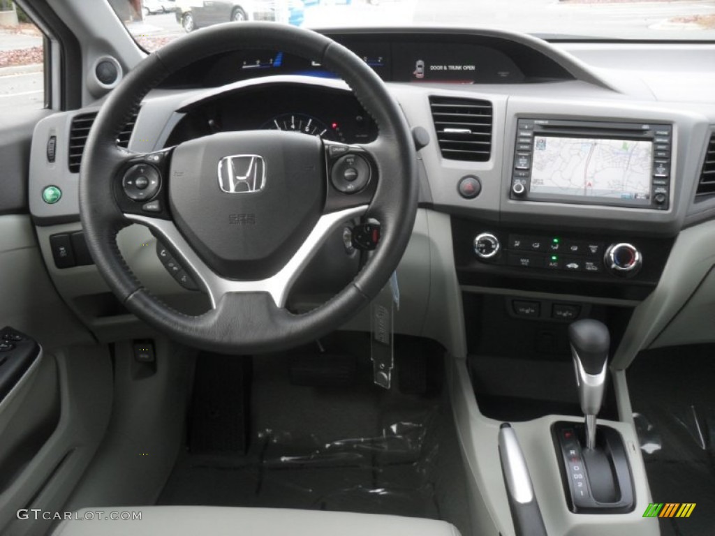 2012 Honda Civic EX-L Sedan Stone Dashboard Photo #56521315