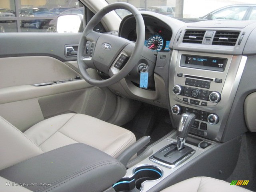 2012 Ford Fusion Hybrid Medium Light Stone Dashboard Photo #56521827