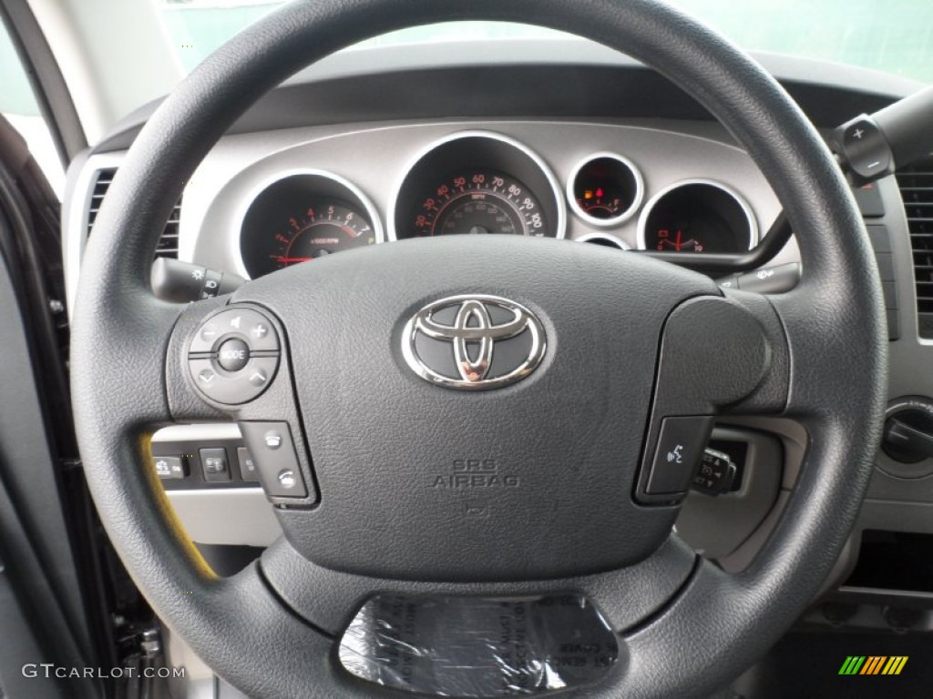 2012 Toyota Tundra Double Cab 4x4 Graphite Steering Wheel Photo #56522203